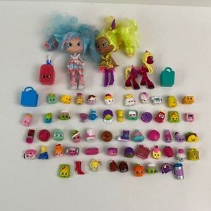 Shopkins lot over 50 shopkins 2 dolls